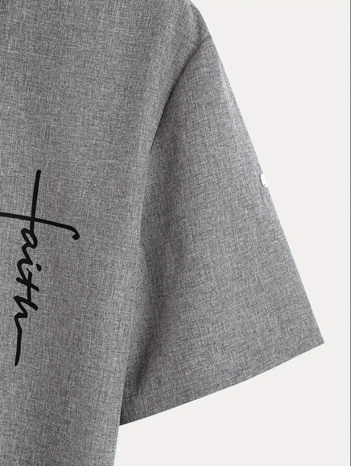 Unai | Elegante camisa de manga corta con cuello alto
