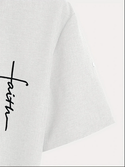 Unai | Elegante camisa de manga corta con cuello alto